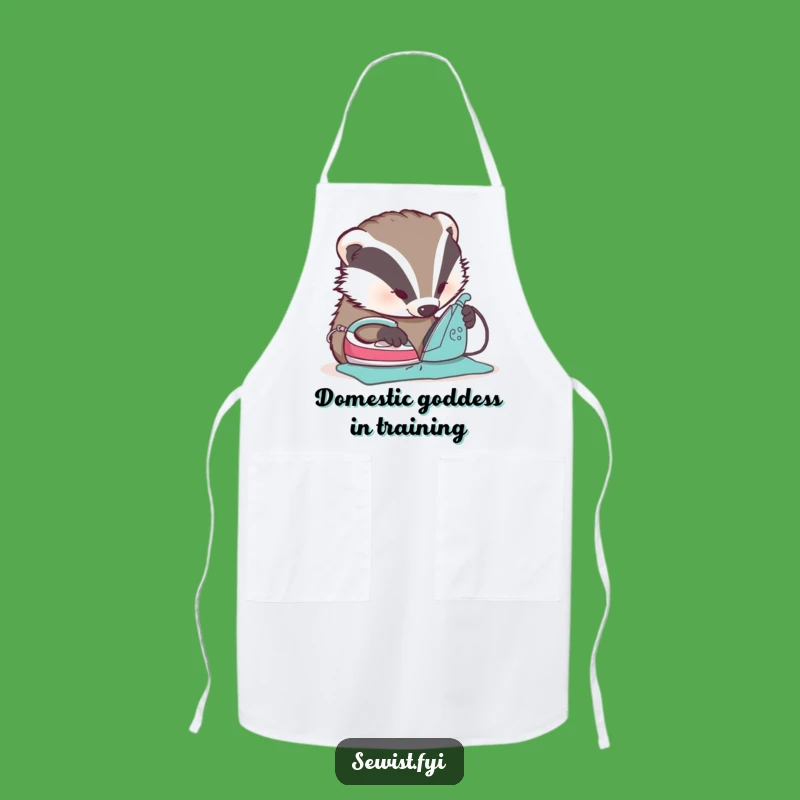 Funny Badger Ironing Apron - Cook and Craft with Humorous Precision