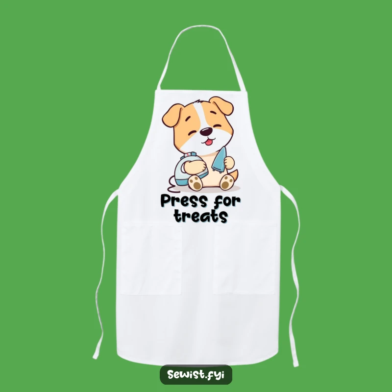 Funny Dog Ironing Seam Apron, Domestic Humor Kitchen Wear, Perfect Funny Gift