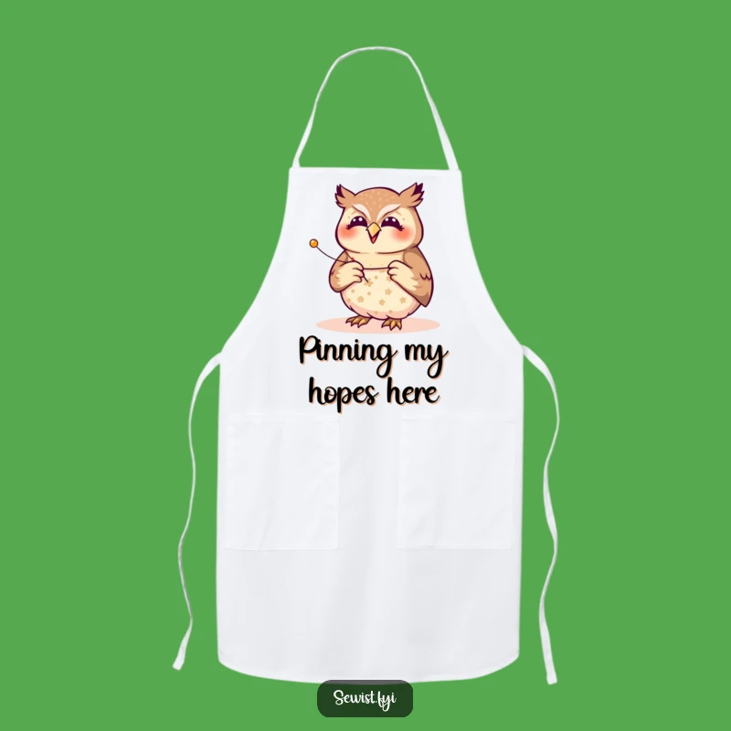 Funny Owl Seamstress Apron: Keep Clean with Crafty Focus