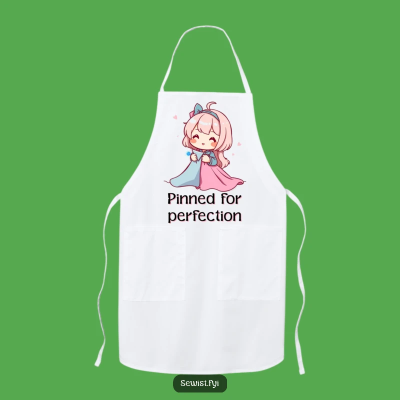 Funny Sewing Apron: Craft Cleanly With Happy Pinning Design
