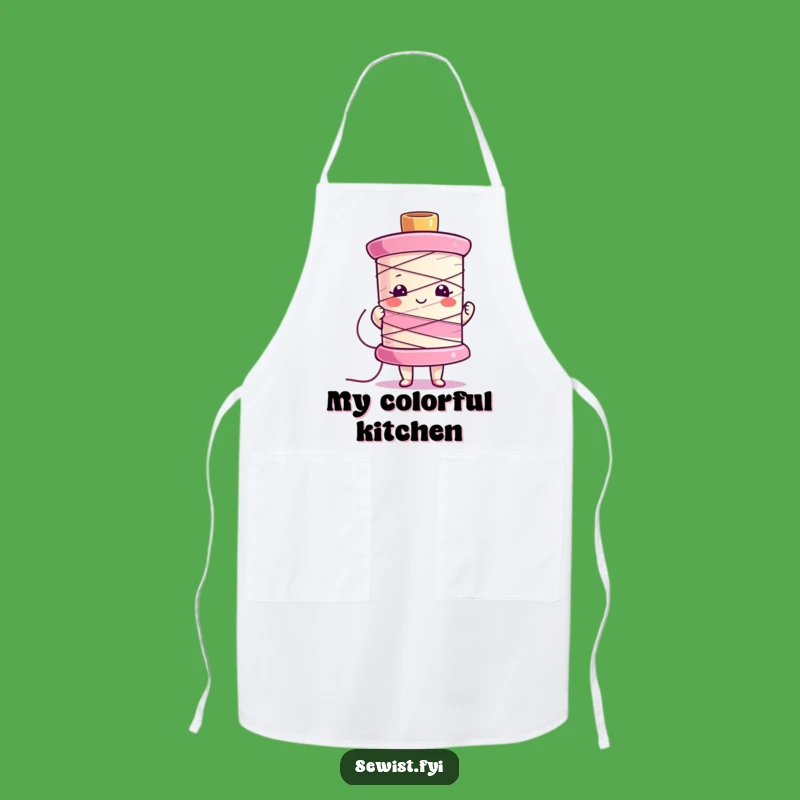 Funny Sewing Spool Apron - Stylish Protection for Crafty Cooks