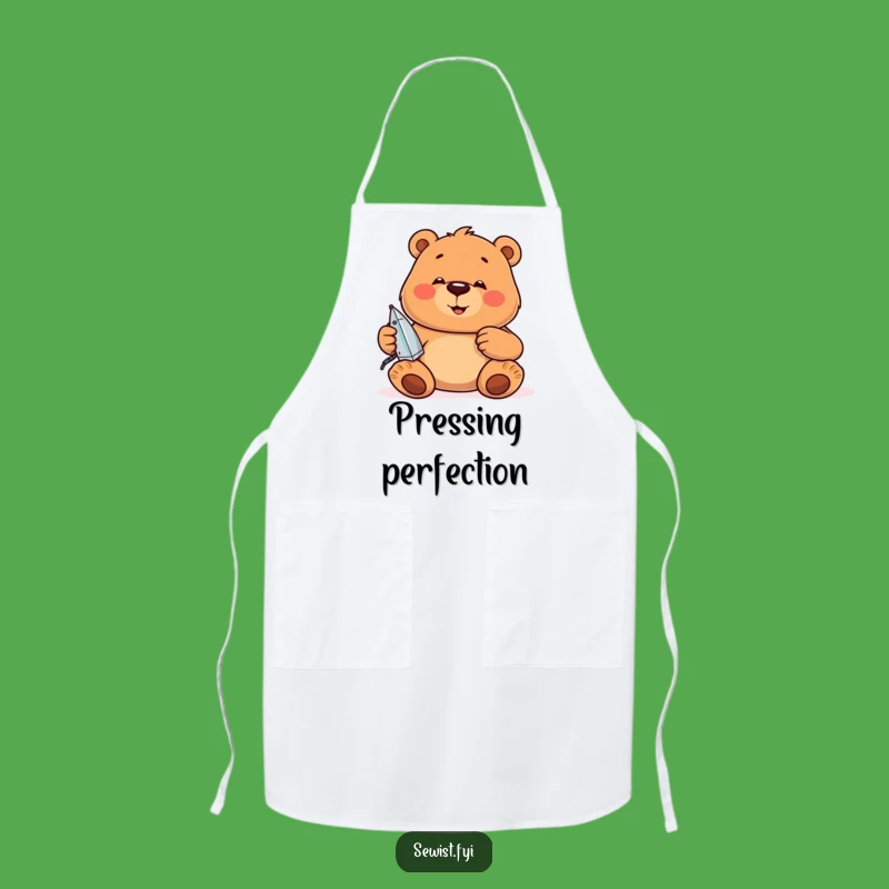 Funny Bear Apron: Ironing Master Wear, Comical Kitchen Gear, Perfect Funny Gift