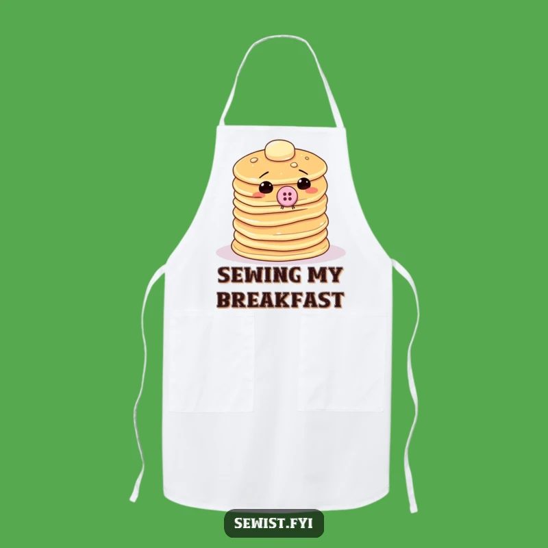 Funny Pancake Sewing Apron: Cook and Craft With Hilarious Flair