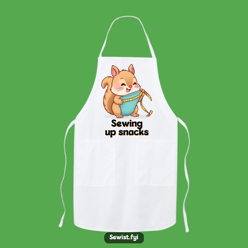 Funny Squirrel Tailor Apron: Keep Clean with Cute Squirrel Measuring Fabric - Funny Gift!