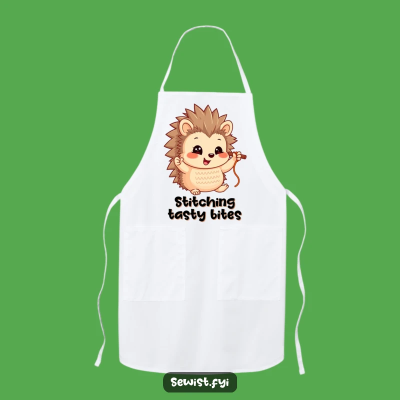 Funny Hedgehog Stitch Apron - Hilarious Protection for Sewers!
