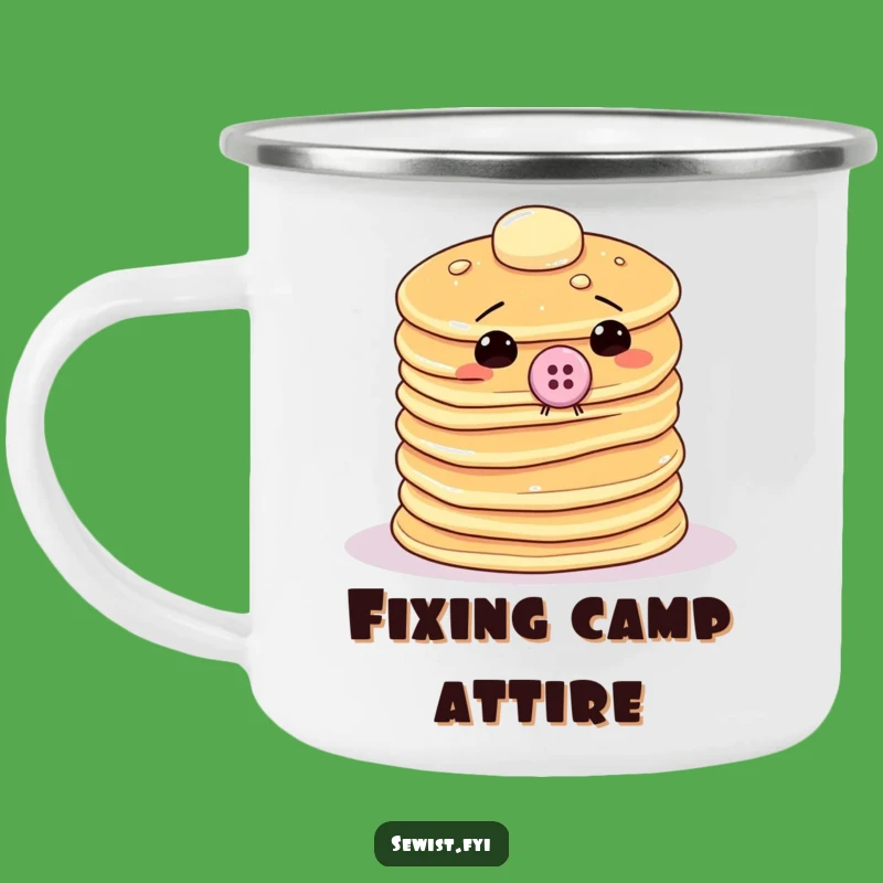 Funny Pancake Sewing Camping Mug: Outdoor Adventures With Hilarious Style