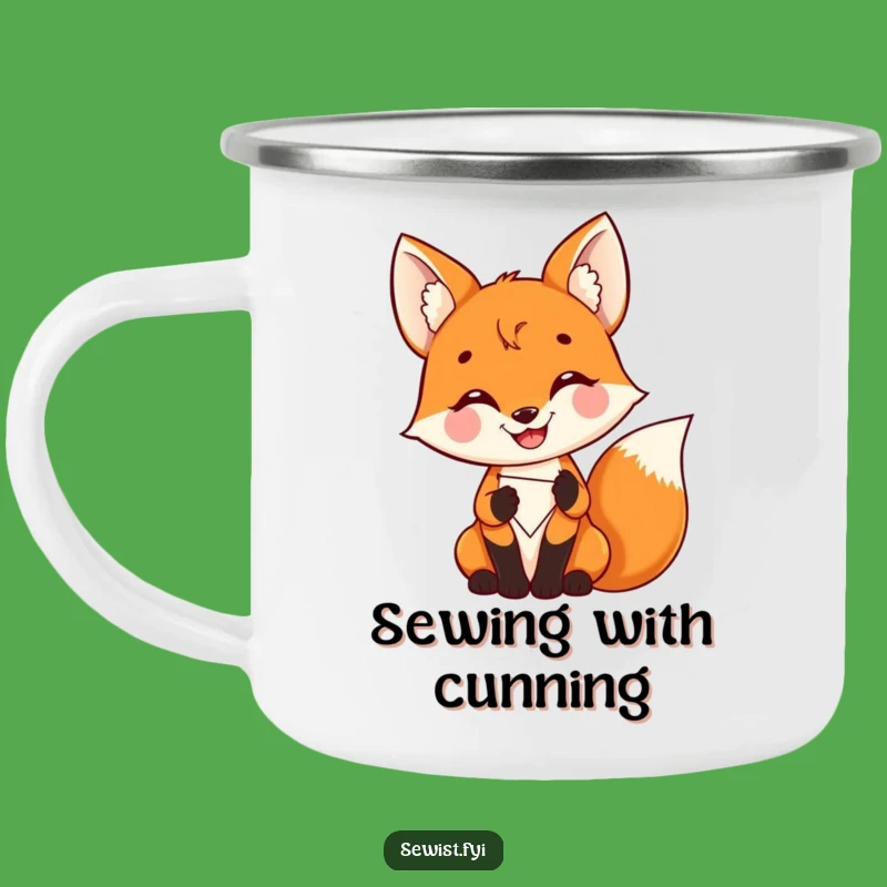 Funny Delighted Fox Camping Mug: Campfire Creations & Pride, Hilarious Funny Gift
