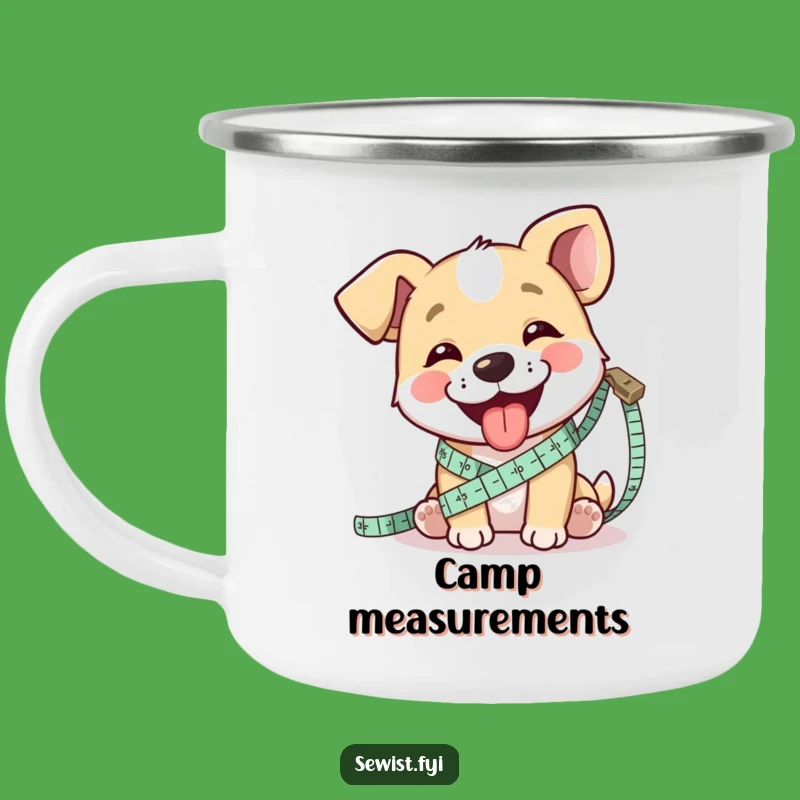 Funny Dog Measuring Camping Mug: Craft Your Adventures