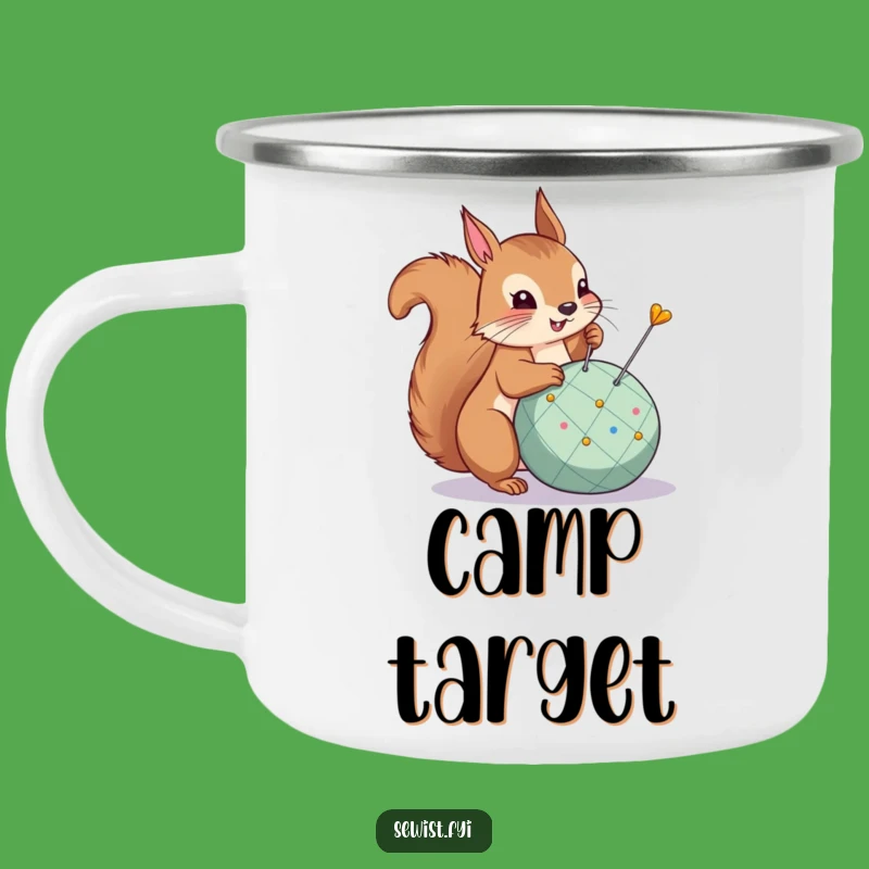 Funny Squirrel Camping Mug: Target Achieved Adventure Sip, Rugged Comical Gift, Great Outdoors Funny Gift
