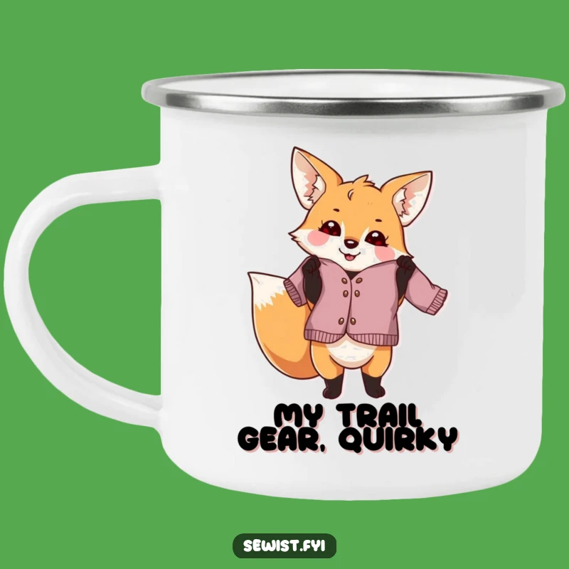Funny Fox Dressmaker Camping Mug: Playful Sips Outdoors