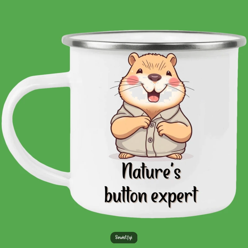 Funny Capybara Camping Mug: Sip & Sew Serenity Outdoors