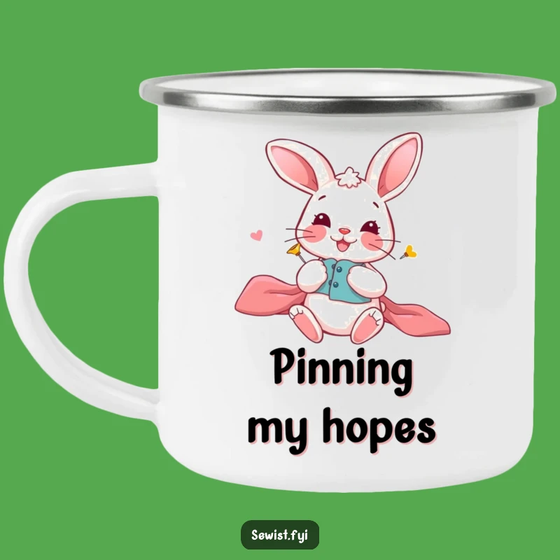 Funny Playful Bunny Camping Mug: Campfire Precision & Smiles, Hilarious Funny Gift