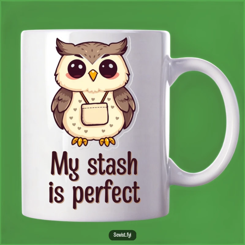 Funny Proud Owl Sewing Mug: Hilarious Crafter Gift for Skilled Artisans