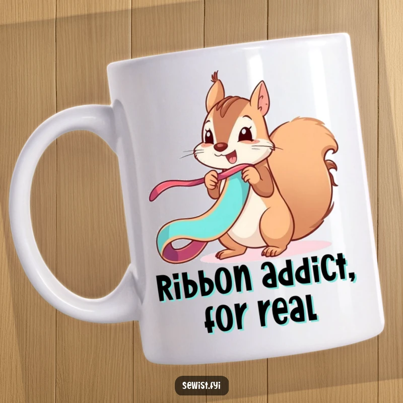 Funny mischievous squirrel playfully unfurls a vibrant ribbon with a dramatic flourish.