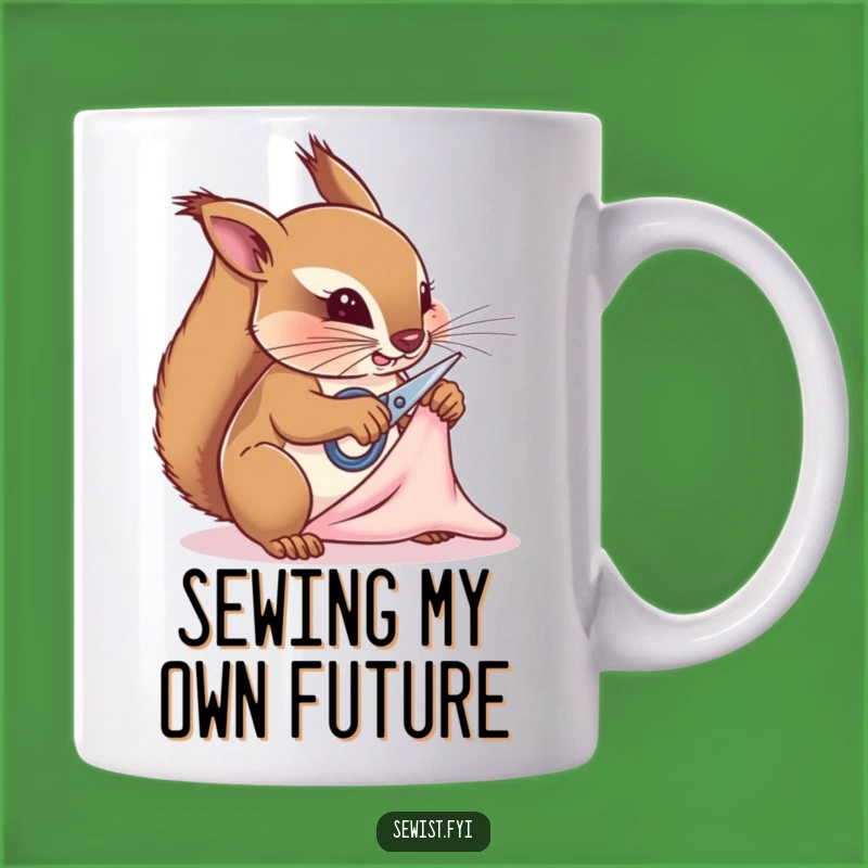 Funny Squirrel Tailor Mug: A Determined Seamster's Crafty Gift for Sewists
