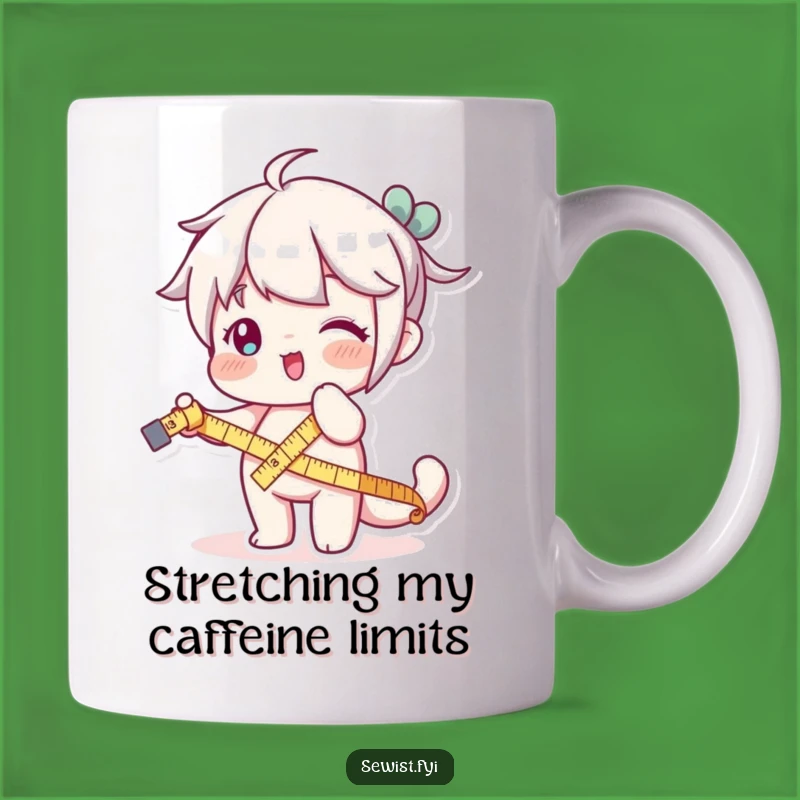 Funny Measuring Tape Stretch Mug - Hilarious Sewing Gift for Precise Fun