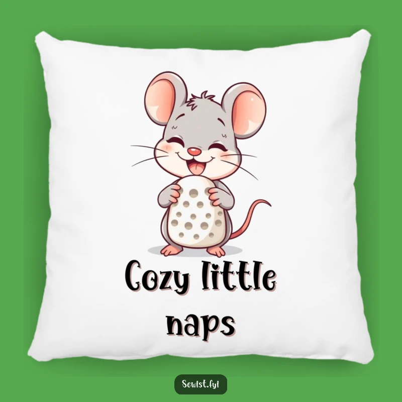 Funny Mouse Crafter Pillow: Delighted Cushion for Comfort, Perfect Gift