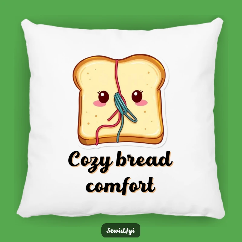 Funny Cheerful Toast Pillow: Cozy Up With This Breakfast Comfort