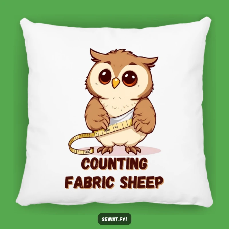 Funny Owl Measuring Pillow: Cozy Craft Decor, Hilarious Sewing Gift Idea