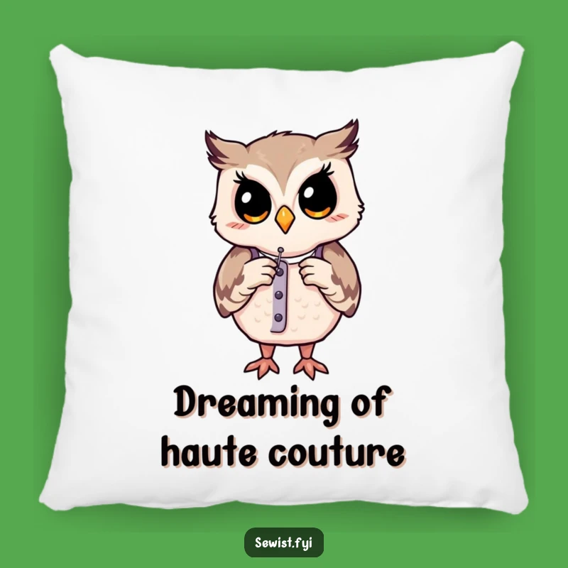 Funny Owl Sewing Pillow: Contented Critter's Craft Comfort, Cozy Gift
