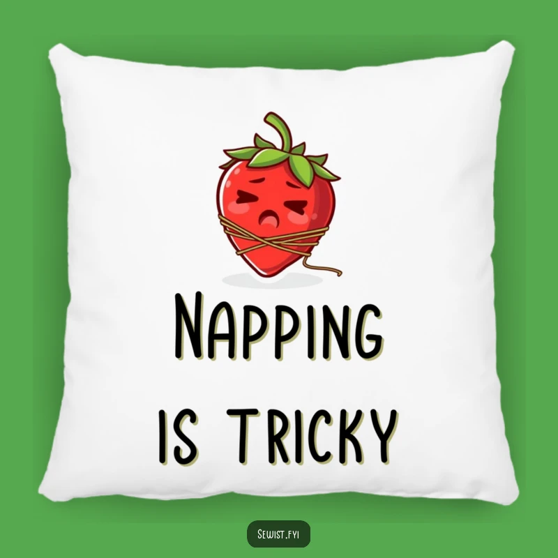 Funny Startled Strawberry Pillow: Cozy Comfort with Fruity Chaos!