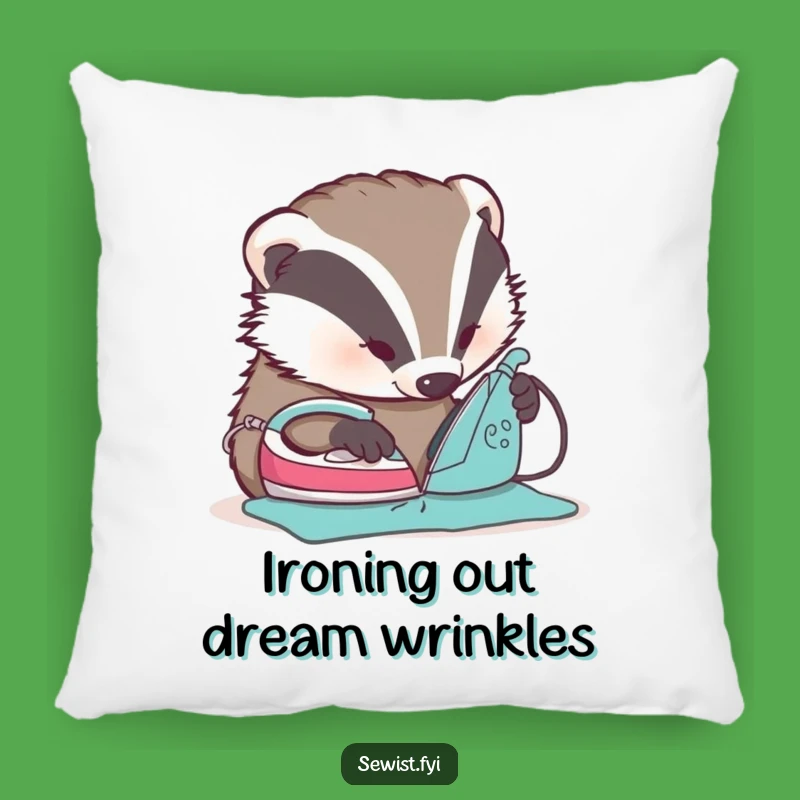 Funny Badger Ironing Pillow - Cozy Comfort with a Humorous Touch