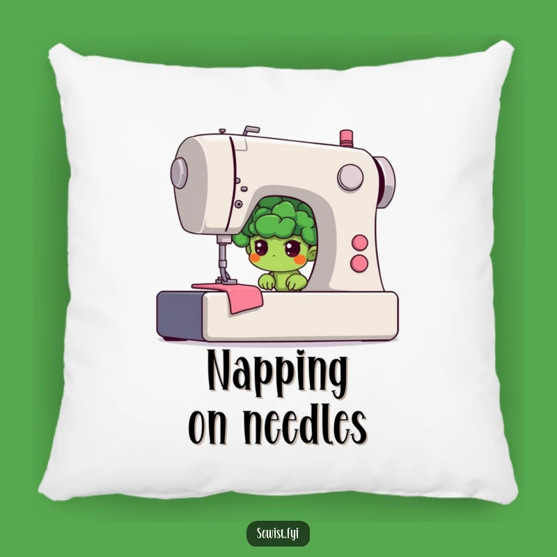 Funny Shy Broccoli Pillow: Cozy Up With This Determined Comfort