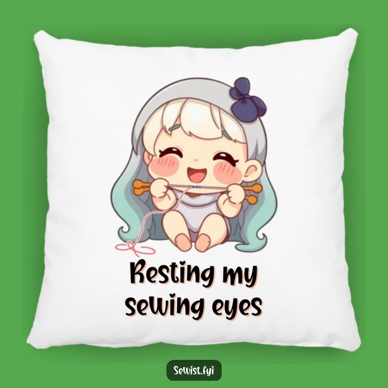 Funny Threading Needle Pillow: Cozy Crafter Comfort, Hilarious Gift!