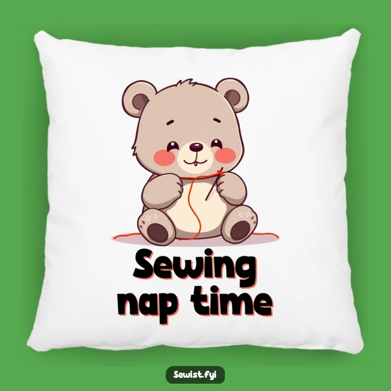Funny Bear Sewing Pillow: Cozy Comfort for Crafters