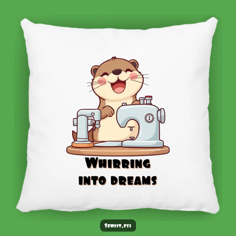 Funny Otter Sewing Pillow: Cozy Comfort, Joyful Machine Whirring, Gift