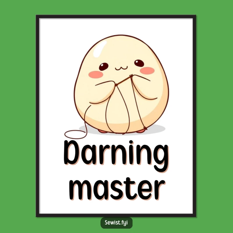Funny Self-Stitching Dumpling Digital Art: Hilarious Foodie Decor!