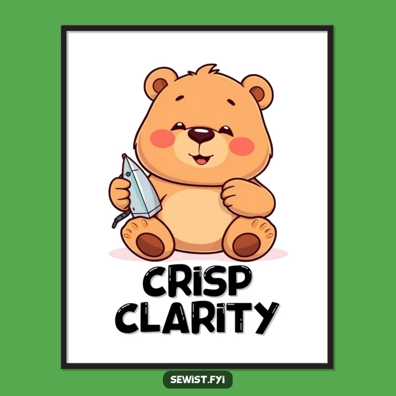 Funny Bear Digital Art: Concentrated Download, Instant Neat Decor, Amazing Funny Gift