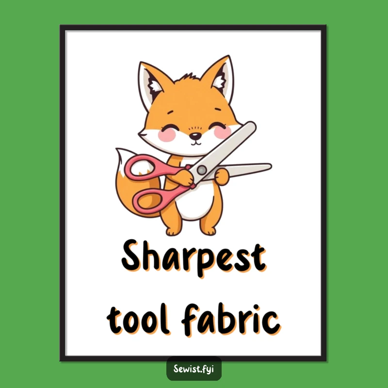 Funny Fox Tailor Digital Print: Playful Art for Walls, Perfect Decor Gift