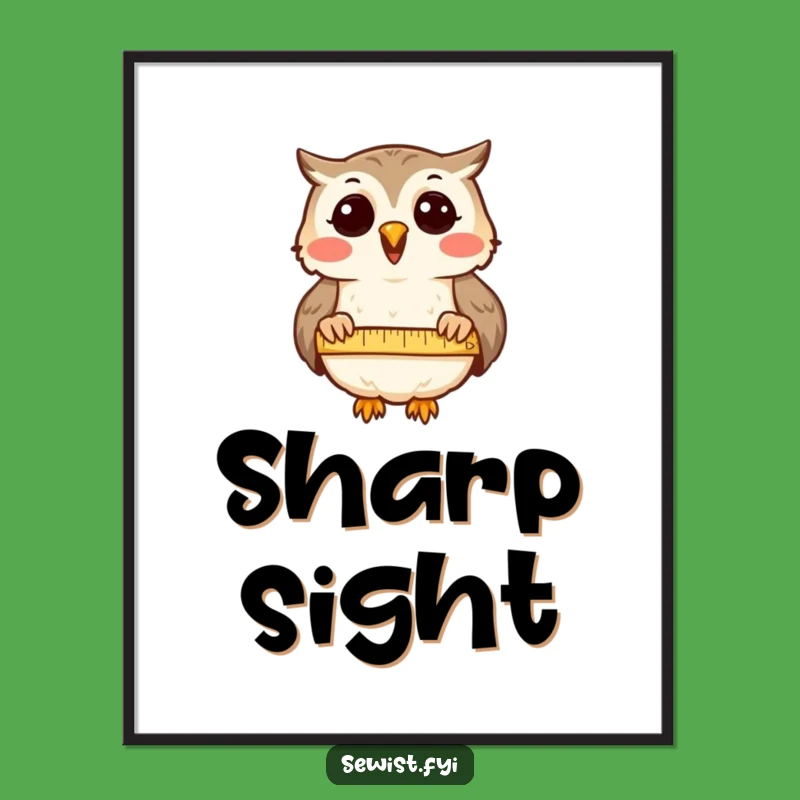 Funny Owl Digital Art: Wise Tailor Download, Instant Precision Decor, Amazing Funny Gift