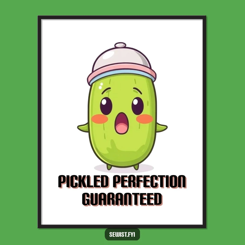 Funny Pickle Thimble Digital Print: Instant Quirky Art for Your Walls!
