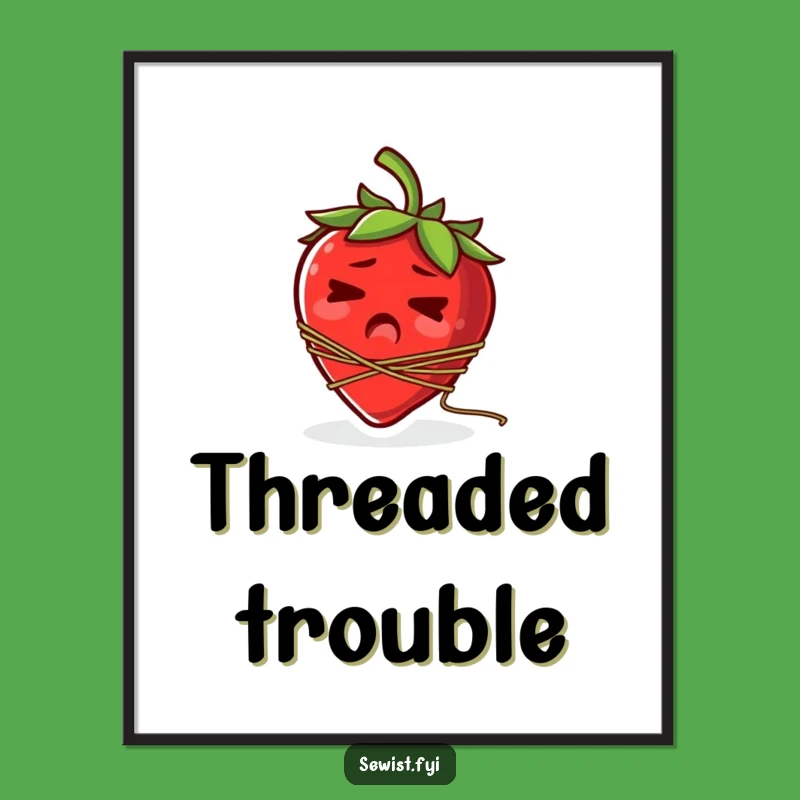 Funny Startled Strawberry Digital Art: Hilarious Crafty Decor!