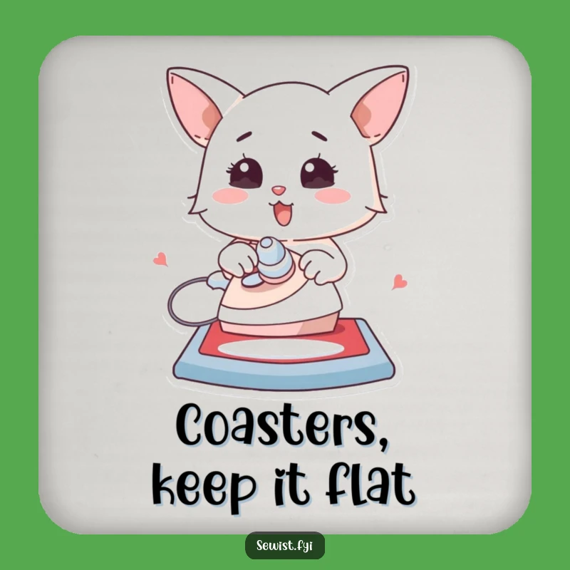 Funny Ironing Coaster Set - Enthusiastic Table Protection