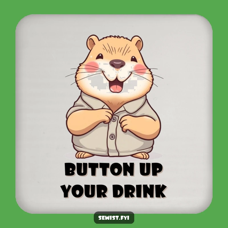 Funny Capybara Drink Coasters: Protect Surfaces with Chill Humor