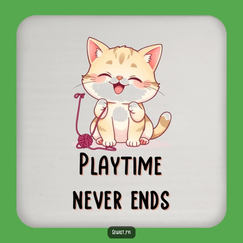 Funny Cat Yarn Coasters: Mischievous Giggling Kitty Set, Protect Surfaces Gift