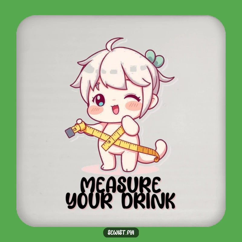 Funny Measuring Tape Coaster Set - Playful Table Protection