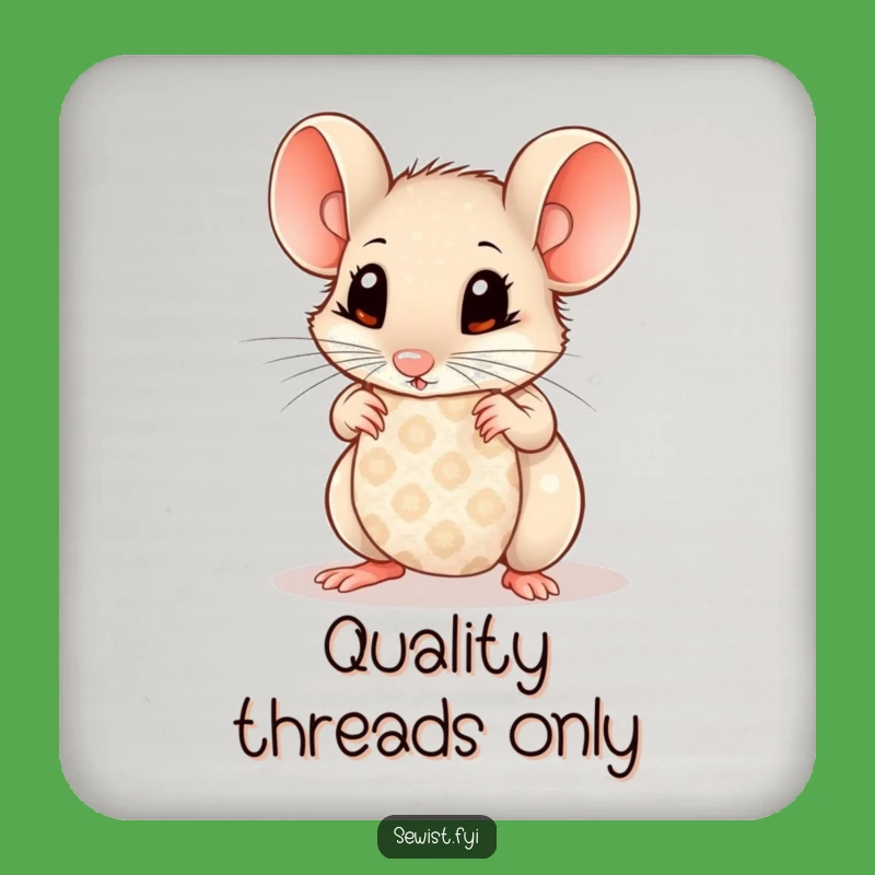 Funny Mouse Fabric Coasters: Curious Critter Set, Protect Surfaces Gift