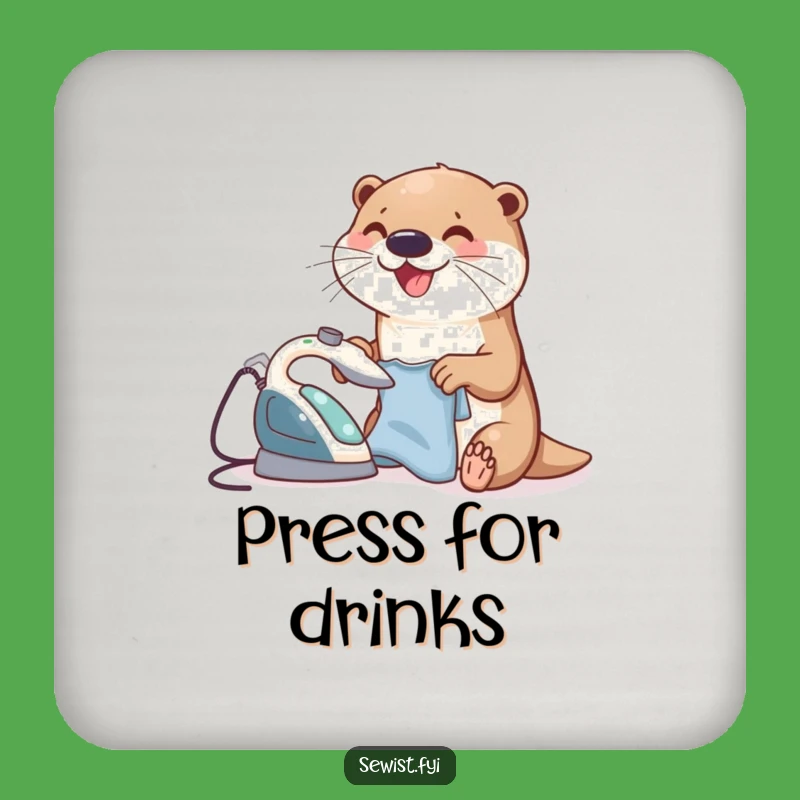 Funny Otter Drink Coaster: Chic Ironing Animal Table Protector Gift