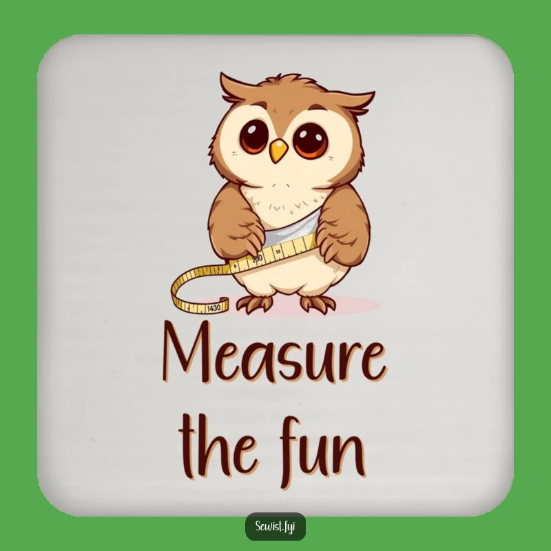 Funny Owl Measuring Coaster: Protect Surfaces with Hilarious Craft Art, Perfect Gift