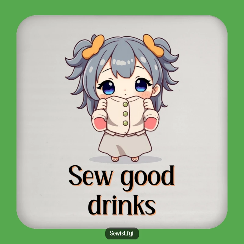 Funny Sewing Coaster Set: Protect Surfaces With Proud Garment Design, Craft Decor