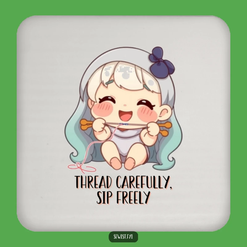 Funny Threading Coaster: Hilarious Crafter Accessory, Perfect Funny Gift!