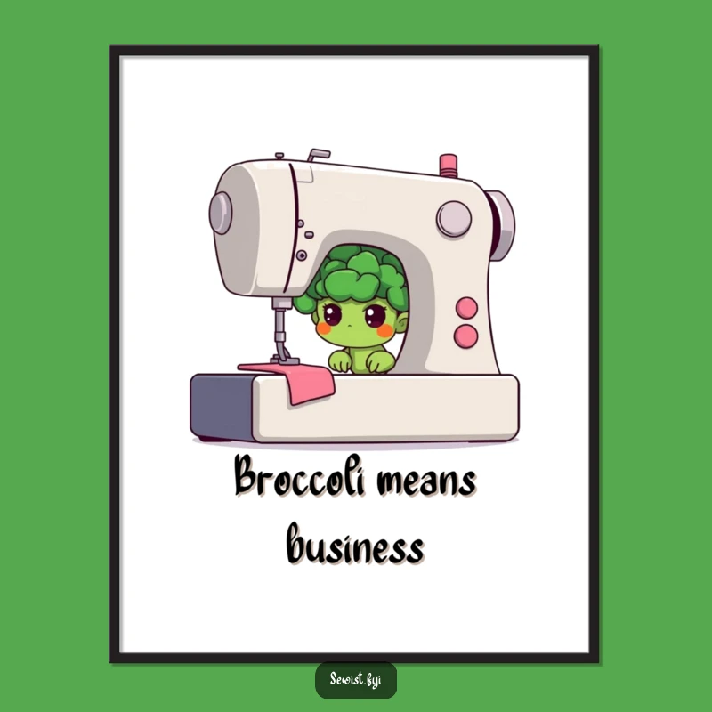 Funny Shy Broccoli Poster: Hilarious Wall Art For Determined Crafters