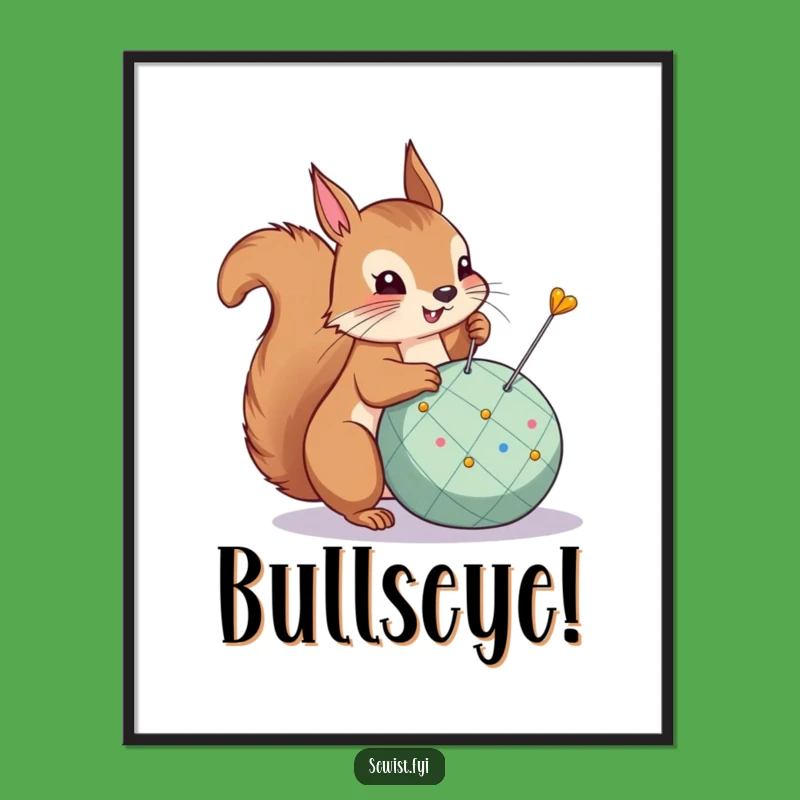 Funny Squirrel Poster: Victory Art, Hilarious Aim Decor, Ideal Funny Gift