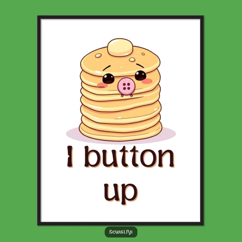 Funny Pancake Sewing Poster: Hilarious Wall Art For Crafters