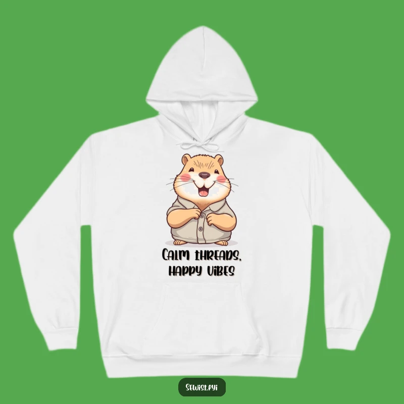 Funny Capybara Hoodie: Cozy Up with Chill Sewing Style