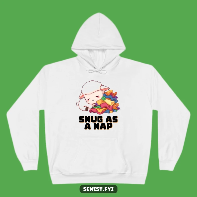Funny Sleepy Sheep Hoodie: Cozy Comfort for Crafting Catnaps